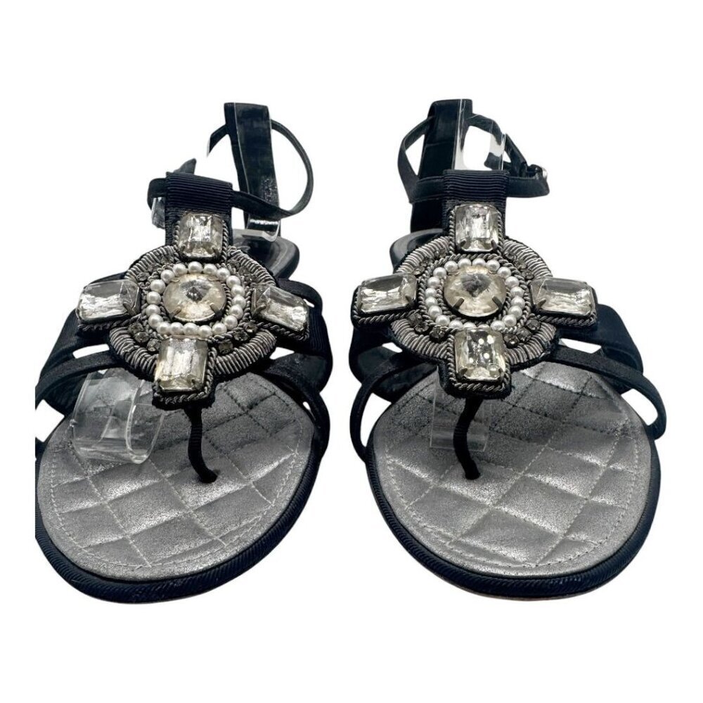 Chanel SS2006 Karl Lagerfeld Sandals T-Strap Byzantine Cross EU 37.5 - Picture 2 of 9